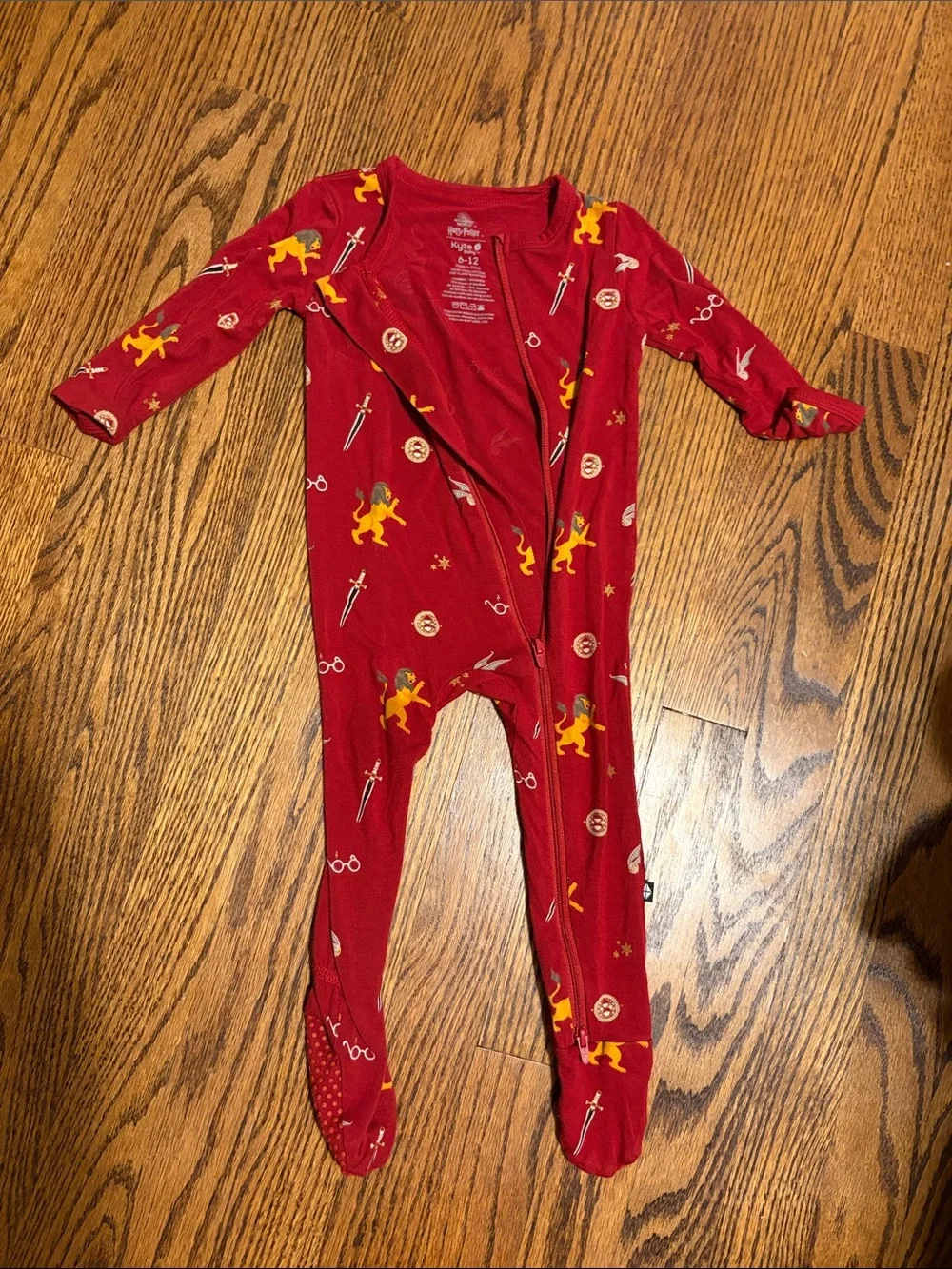Kyte Baby Red Harry Potter Gryffindor One-Piece Footed Pajama